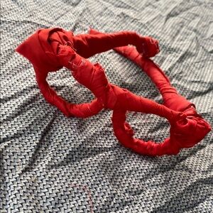 Red Fabric Wrapped Bracelet